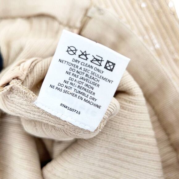 Retrofete Julien Tan Sequin Flare Leg Pants Sz M - Picture 12 of 13